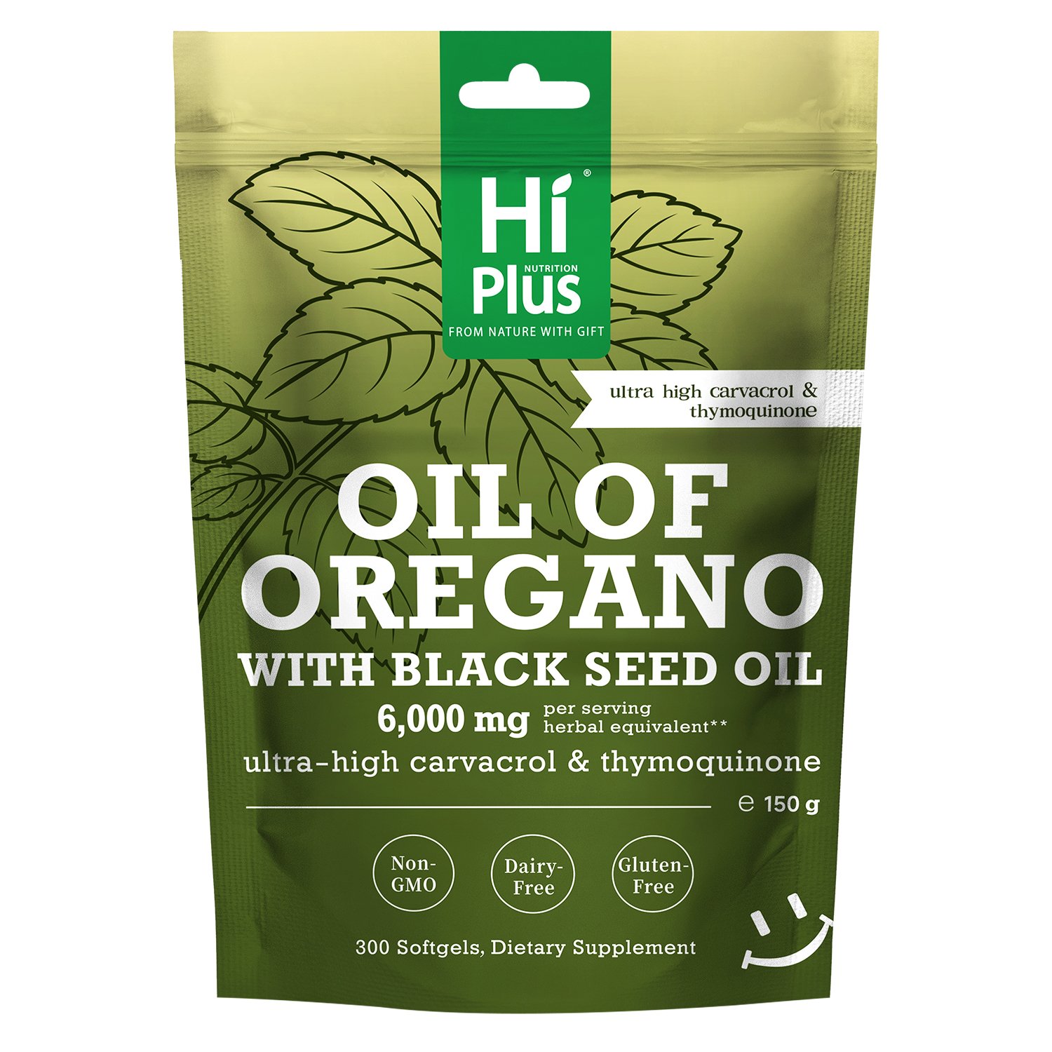 1.1 HiPlus® 2-in-1 Oil of Oregano & Black Seed Oil Softgels - Image 1
