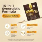 HiPlus®NMN Supplement 1500mg Per Serving – 15-in-1 Complex Formula with Nicotinamide Mononucleotide, CoQ10, Quercetin, TMG, Resveratrol – Supports Cellular Energy & NAD+ Balance – 120 Capsules - Image 2