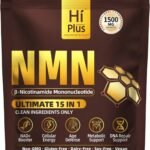 HiPlus®NMN Supplement 1500mg Per Serving – 15-in-1 Complex Formula with Nicotinamide Mononucleotide, CoQ10, Quercetin, TMG, Resveratrol – Supports Cellular Energy & NAD+ Balance – 120 Capsules