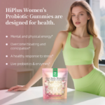 HiPlus® Once Daily Women's Probiotics Gummies | 50 Billion CFU, 16 Strains | Supports Vaginal Health, pH Balance, Digestive, & Immune System | Non-GMO, Gluten-Free | 90 Count (45 Servings) - Image 7